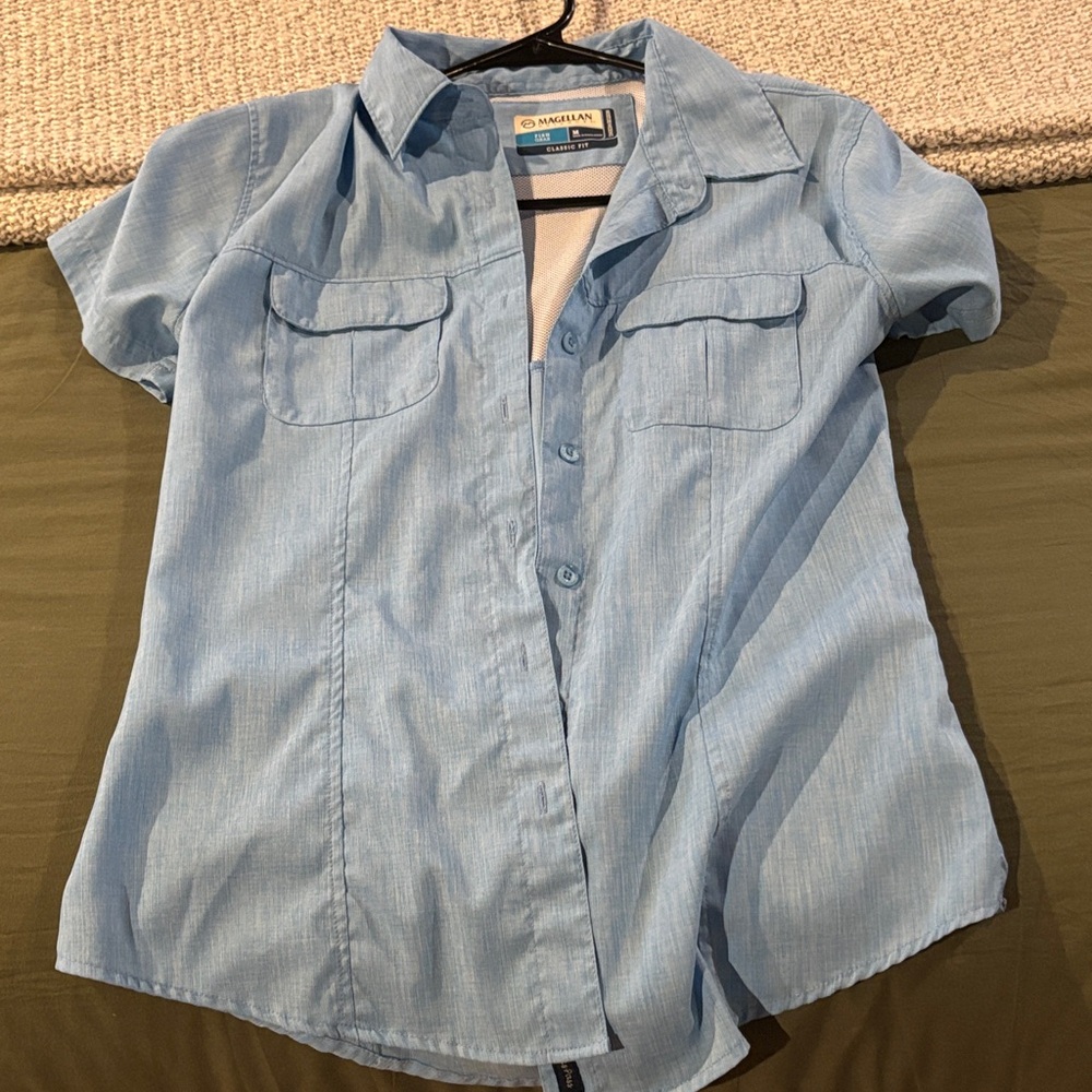 Magellan Outdoors Light Blue Button Down Shirt